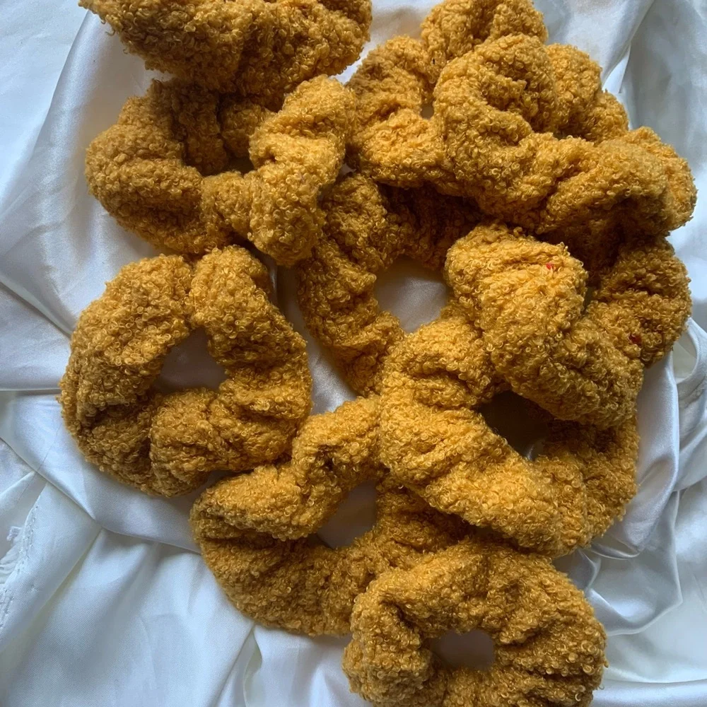 Teddy Sweaterlike Scrunchies